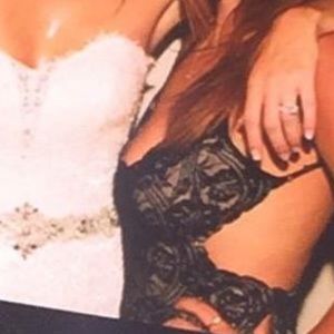 BCBG MaxAzria Long black lace dress- stunning on